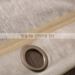 Elegant Strip New Design Sheer Curtain Panel Woven With Silver Metallic Yarn thumbnail-6