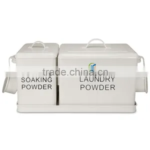 Rectangle Set of 2 Lanudry Storage Can thumbnail-1