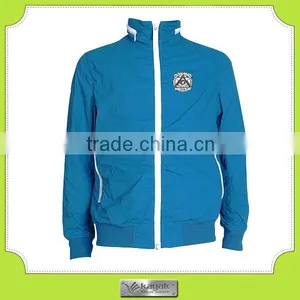 Custom Blue Printed no Hood Men's Wind Jacket thumbnail-1