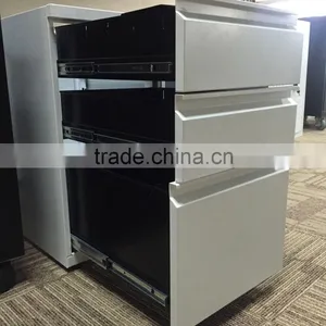 HOT SELLING THREE DRAWER FIXED STEEL CABINET thumbnail-3