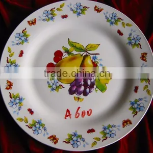 Breakable Customized White Porcelain Restaurant Flat Plate Popular for 2016 Christmas thumbnail-4
