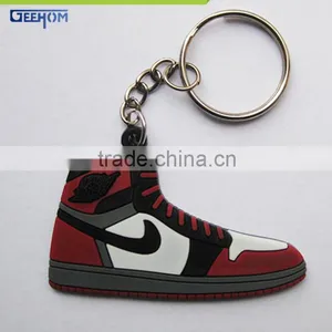 Factory Wholesale 3d Promotional Rubber Running Shoe Keychain thumbnail-3