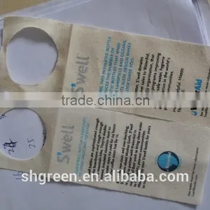 Silk Screen Printing Cloth Tags With Die-cut Hole for Wine Bottle thumbnail-1
