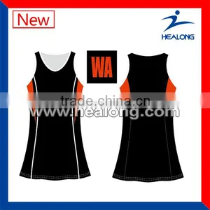 Latest Dress Custom Design Netball Dresses thumbnail-2