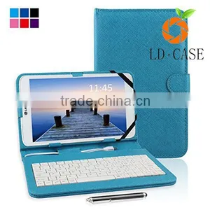 Fashionable Leather Case With Keyboard for 9.7 Inch Tablet pc for IPad thumbnail-6