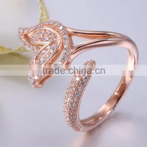 Factory Direct Sale Rose Gold Ring 925 Silver Ring Charm thumbnail-5