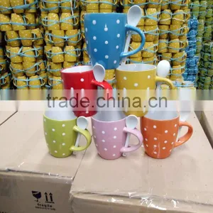 OXGIFT China Suppliers Wholesale Manufacture Factory Amazon Colorful Matt Ceramic Mug With Lid Bamboo Coffee Mug thumbnail-2