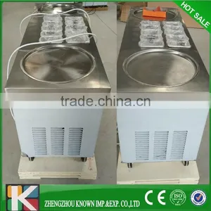 Round Pan Thailand Fry Ice Cream Machine With 2+10 Fried Ice Cream Machine thumbnail-1