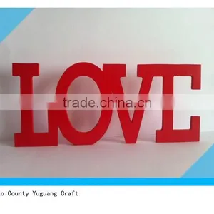Red Wooden Letters "love" for Wedding Decor thumbnail-1