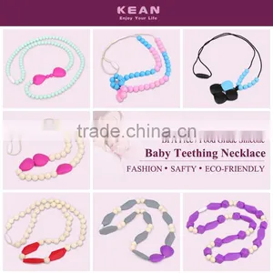 Kean Latest Design Silicone Beaded Teething Necklace for Baby Chewing thumbnail-4