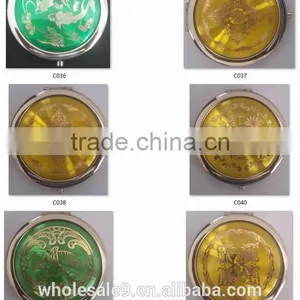Metal Folding Pocket Mirror Portable Cosmetic Mirror thumbnail-3