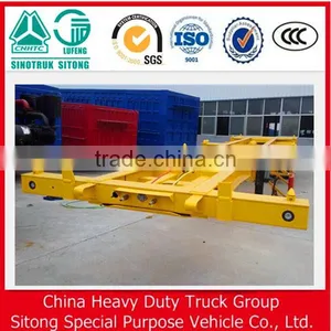 China New 3 Axle 40 ft Container Used Skeleton Semi Trailer for Sale thumbnail-5