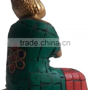 Buddha With Blue Stone Work thumbnail-3