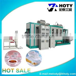 PS Disposable Foam Fast Food Container Making Line/PS Foam Food Box Vacuum Thermoforming Machinery thumbnail-1