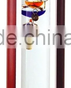 High Borosilicate Glass Galileo Thermometer, Metal Tag thumbnail-1
