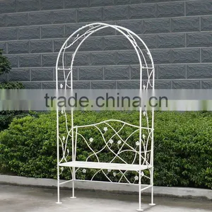 Shabby Chic Garden Metal Wedding Arch thumbnail-6