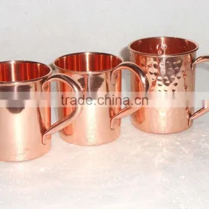 Copper Straight Hammered Moscow Mule Mug 16 Oz thumbnail-1