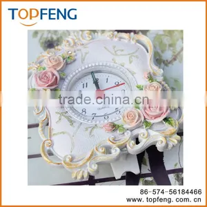 Resin Petite Floral Rose Alarm Clock/table Alarm Clock/rose Desk Clock thumbnail-1