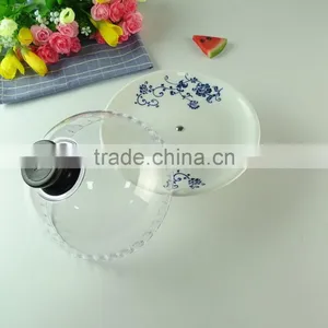 Stocked Porcelain Cake Stand With Decal , Cheap Ceramic Plate for Food, Fruit,wedding Cake Use thumbnail-2