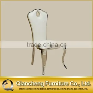 European Style Elegant White Dining Chair thumbnail-2