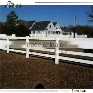 Made in China Fentech High Standard White 4 Rails Horse Farm Fencing thumbnail-1