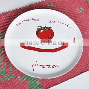 12" Stoneware Pizza Plate With Decal Printing thumbnail-1