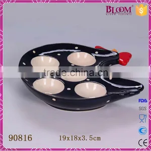 Black Chicken Ceramic Easter Egg Trays thumbnail-3