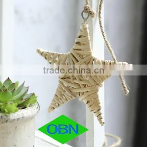 Wicker Star Shape Decoration Christmas Star thumbnail-1