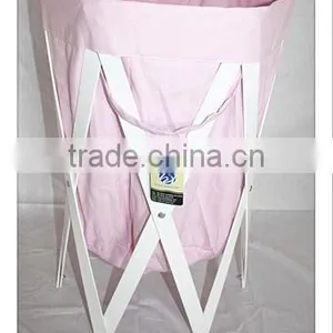 Home Decorators Hot Sale Wood Frame Round Clothes Laundry Hamper thumbnail-1