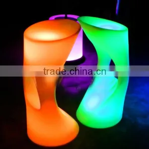 Contemporary Counter Height LED Lighting Plastic Bar Stool With 16 Colours Change thumbnail-6