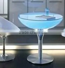 Rechargeable Li-on Battery Operated Light up LED Furniture Cocktail Round Table for Home / Bar / Night Club thumbnail-1