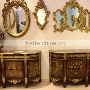 Indian Living Room Wood Carving Furniture Cabinet In Wood Top thumbnail-5