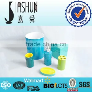 6 pc Colored Ceramic Bathroom Set Two Tone thumbnail-1