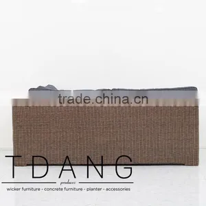 Paula Left Hand Wicker Bench - Poly Rattan Conversation Bench thumbnail-4