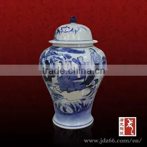 Ancient Style Excellent Quality Hand Painted Blue and White Porcelain Water Container for Hot Sale thumbnail-2
