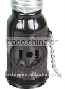 Black E27 Metal Bakelite Flexible Gooseneck Screw Shell Lampholder With Switch thumbnail-2