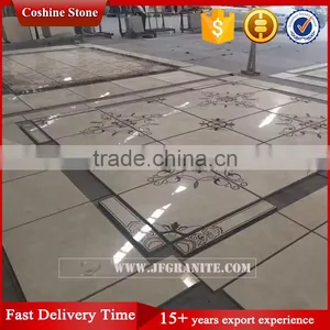 Jianfa Flower Design Water Jet Marble Tile Floor Medallions thumbnail-4