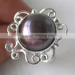 Rose Shaped Tihatian Pearl Ring thumbnail-2