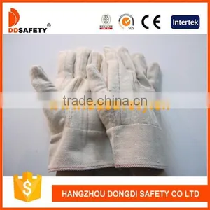 DDSAFETY 2017 White Chore Canvas Gloves Safety Glove 3 Ply Quilted White Fleece On Palm thumbnail-1