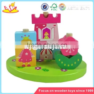 Wholesale Lovely Wooden Stacking Blocks Game Toy Top Sale Wooden Stacking Blocks Game W13D047 thumbnail-3