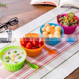 Summer Ice Cream Bowl With Spoon Sets of 4 Pcs thumbnail-3
