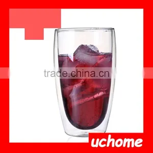 UCHOME Heat Resistant Double Wall Insulated Glass Coffe Cup For Home thumbnail-2
