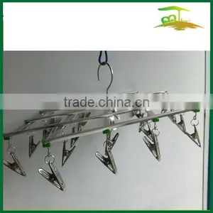 Metal Stainless Steel Hanger With 20 Clips/pegs thumbnail-1