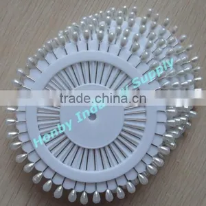 Fine Cream White Color Teardrop Head Haberdashery Pin thumbnail-4