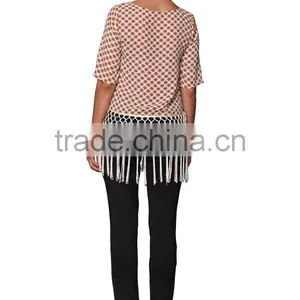 Women Clothing Manufacturer Tassels Blouse for Women thumbnail-3