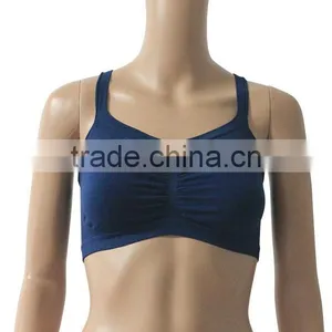 H Back Custom Sports Bra/wrinkle Blue Sports Bra Best Buy thumbnail-1