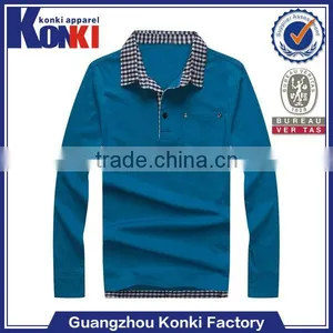 Plaid Collar Women Long Sleeve Polo Shirt New Products thumbnail-1