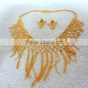 Fancy Micro Gold Plated Necklace and Pendant Sets thumbnail-2