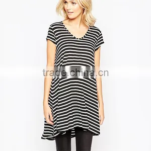 Maternity Wear Stripe Swing Tunic Plus Size Maternity Wear thumbnail-1