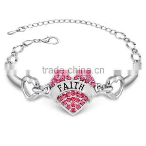 Mother's Day Love Bracelet High End Blue Heart Charm Lobster Clasp Bracelet for 2016 Promotion Products thumbnail-4